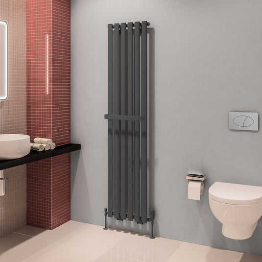 Eastbrook Tunstall V 420mm Towel Hanger Matt Anthracite | 101.0033