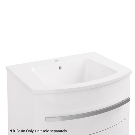 Eastbrook Centa 610mm Curved Ceramic Top 0TH White | 103.032