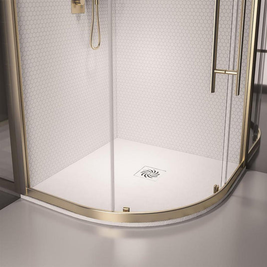 Eastbrook Crossland 900mm Quadrant Slate Shower Tray White | 159.3063