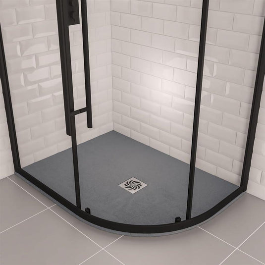 Eastbrook Crossland 1200x900mm Offset Quadrant Slate Shower Tray RH Grey | 159.3068