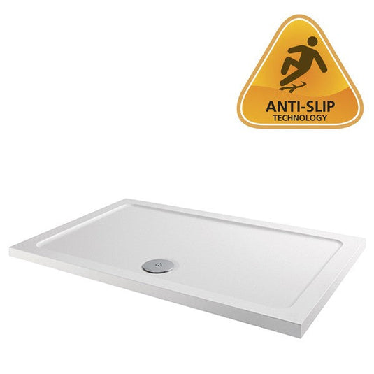MX Elements 1800mm x 700mm Anti-Slip Rectangular Shower Tray - White - ASXHR