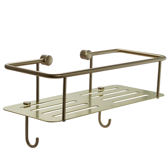 JTP Hix Single Square Basket Brushed Brass | 332016BBR