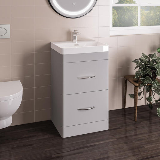 Eastbrook Cavone 500mm Drawer Base Vanity Unit Matt Grey | 36.0045