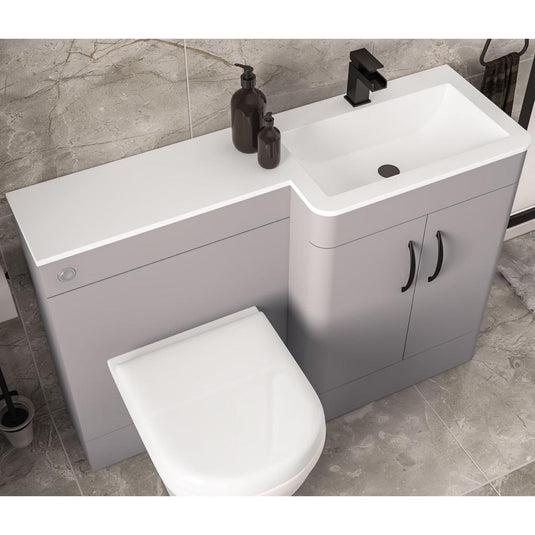 Eastbrook Chaddesley 1200mm Polymarble Basin Top (RH) White | 37.2079