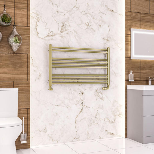 Eastbrook Wendover 600 x 1000mm Straight Towel Multirail Brushed Brass | 41.1173