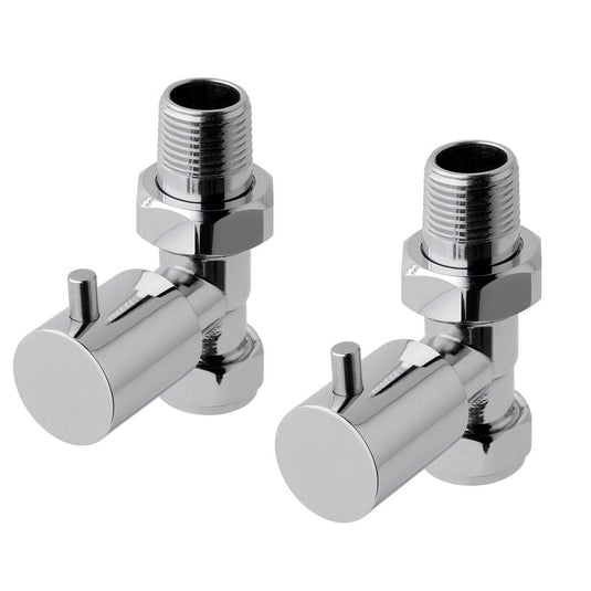 Eastbrook Minimalist Straight Radiator Valves Chrome (Pair) | 41.3005