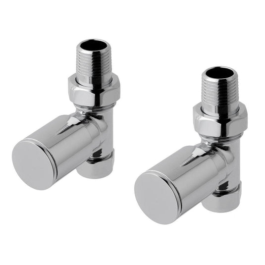 Eastbrook Straight Radiator Valves Chrome (Pair) | 41.3008