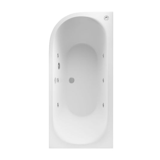 Eastbrook Beauforte Biscay RH 1700 x 800mm 6‑Jet Whirlpool Bath White | 42.2002