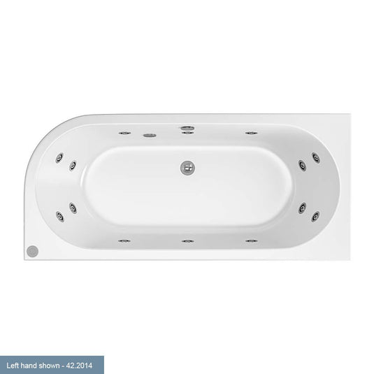 Eastbrook Biscay LH 1700 x 800mm 14‑Jet Whirlpool Beauforte Bath White | 42.2014