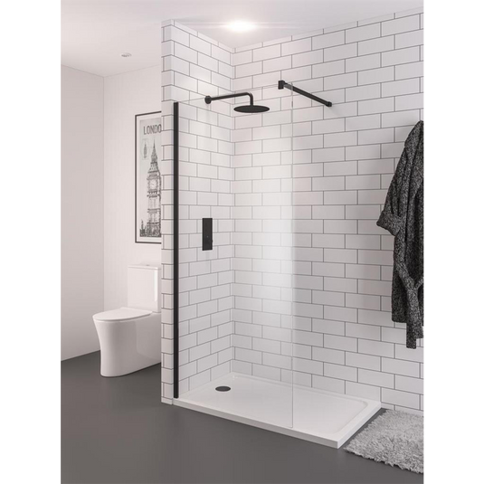Eastbrook Vantage 2000 Walk-In Wetroom Panel 1500x2000mm Matt Black | 49.2041