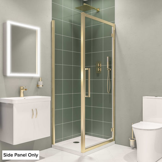 Eastbrook Corniche 2000 Side Panel for Hinged Door 1000x2000mm Brushed Brass | 49.3133