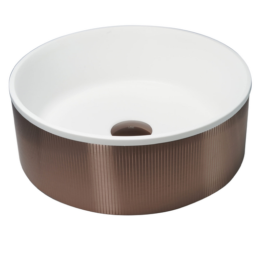 JTP Counter Top Basin with Unslotted Click Clack Waste Brushed Bronze | 61CTR360BRZ