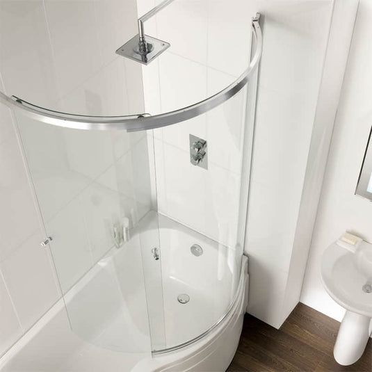 Eastbrook Prado Easy Clean 1400x1175mm 3 Panel Sliding Door Bath Screen Silver | 69.2003
