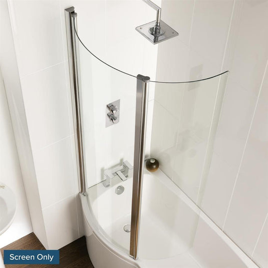 Eastbrook Beaufort 1535x855mm Type 2-1 6mm Folding Door Bath Screen LH Chrome Profiles | 69.3002L