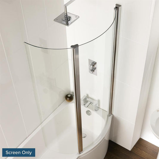 Eastbrook Beaufort 1535x855mm Type 2-1 6mm Folding Door Bath Screen RH Chrome Profiles | 69.3002R
