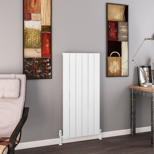 Eastbrook Charlton 1200 x 565mm Aluminium Radiator Matt White | 89.0928