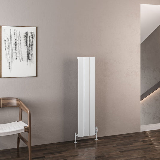 Eastbrook Malmesbury 1200 x 280mm Aluminium Radiator Matt White | 89.0936