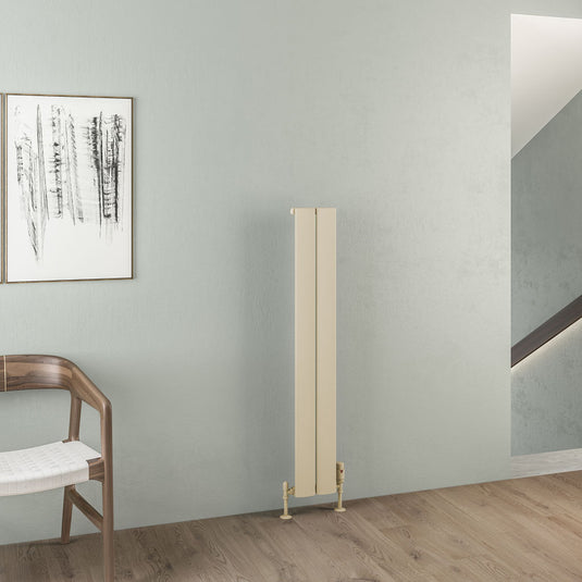 Eastbrook Malmesbury 1200 x 185mm Aluminium Radiator Matt Cappuccino | 89.0952