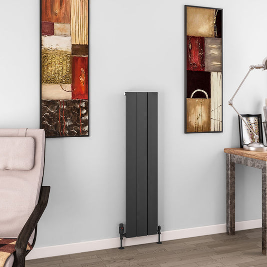 Eastbrook Charlton 1200 x 280mm Aluminium Radiator Matt Anthracite | 89.0958