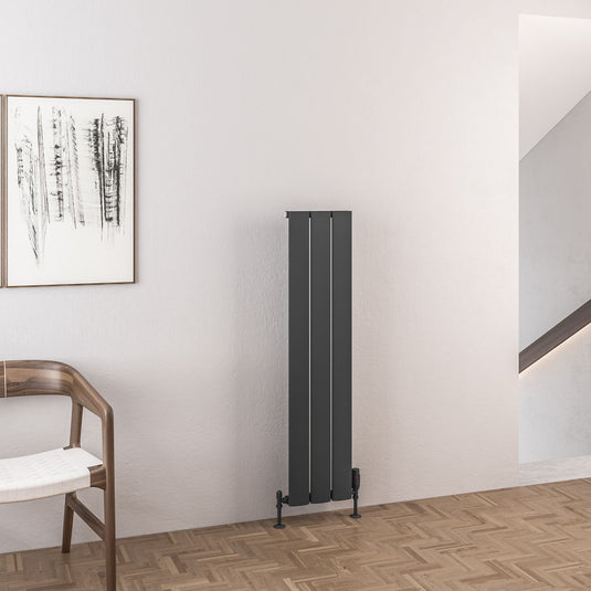 Eastbrook Malmesbury 1200 x 280mm Aluminium Radiator Matt Anthracite | 89.0969