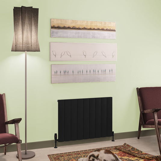 Eastbrook Tordino 600 x 850mm Aluminium Radiator Matt Black | 89.1229