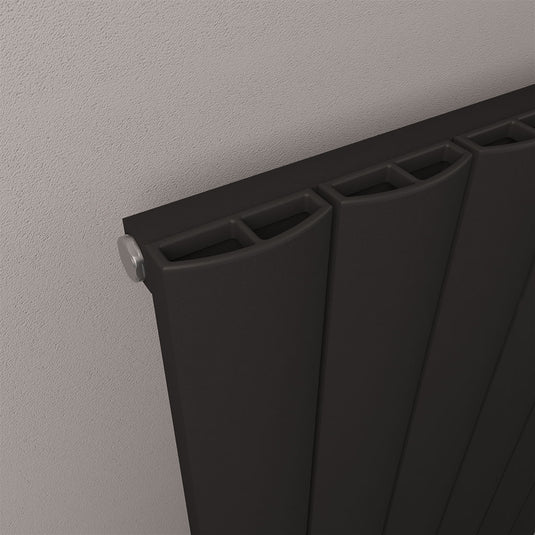 Eastbrook Tordino 600 x 1230mm Aluminium Radiator Matt Black | 89.1231