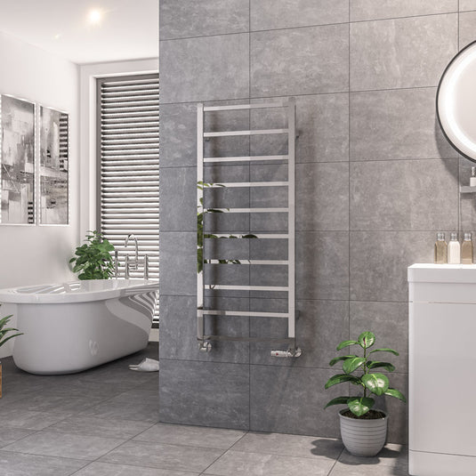 Eastbrook Tuscan 1200 x 500mm Square Towel Rail Chrome | 89.1270
