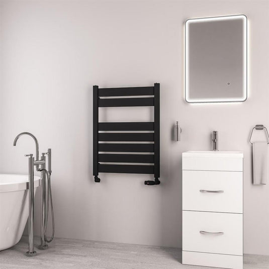 Eastbrook Santero 800 x 600mm Towel Rail Matt Black | 89.1317
