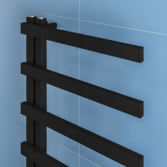 Eastbrook Platani 1800 x 500mm Towel Rail Matt Black | 89.1350