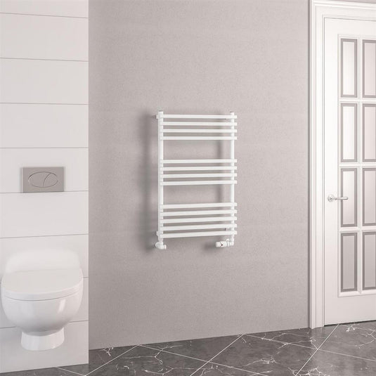 Eastbrook Rowsham 800 x 500mm Towel Rail Matt White | 89.1388