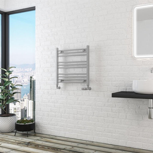 Eastbrook Wingrave 600 x 600mm Straight Towel Multirail Matt Grey | 89.1414