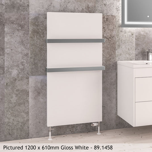Eastbrook Wingrave 1200 x 510mm Flat Panel Radiator Gloss White | 89.1457