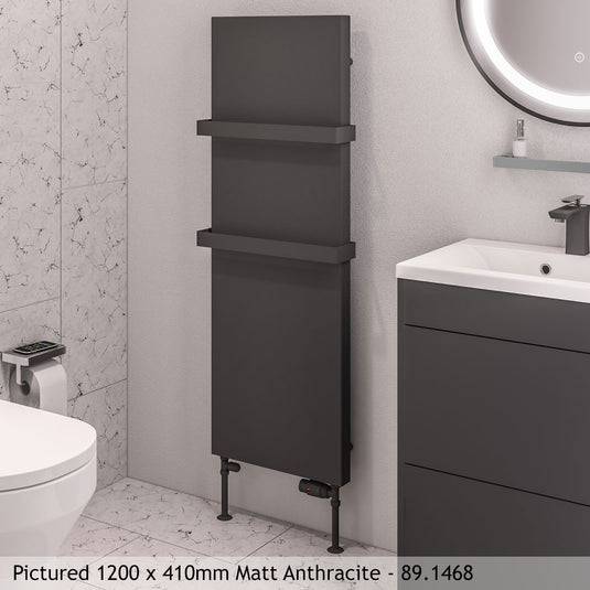 Eastbrook Wingrave 1200 x 510mm Flat Panel Radiator Matt Anthracite | 89.1469