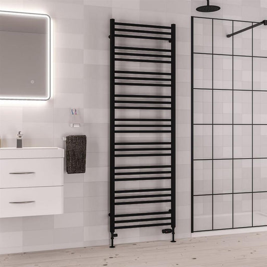 Eastbrook Corinium Round Towel Rail 1800x600mm Matt Black | 89.1565