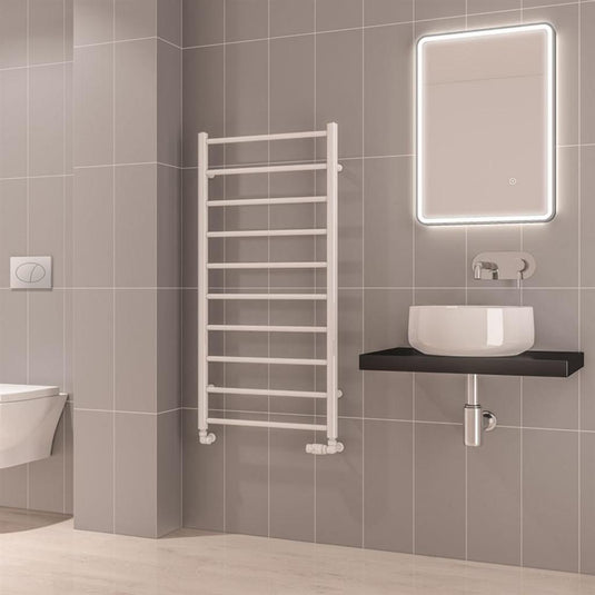 Eastbrook Tuscan Round Towel Rail 1200x600mm Gloss White | 89.1575