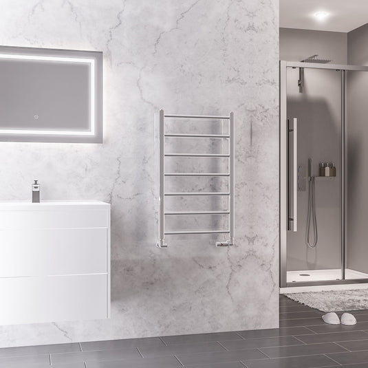 Eastbrook Tuscan Round Towel Rail 800x500mm Chrome | 89.1596