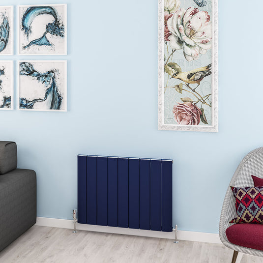 Eastbrook Withington Aluminium Radiator 600x850mm Matt Cobalt Blue | 89.1613
