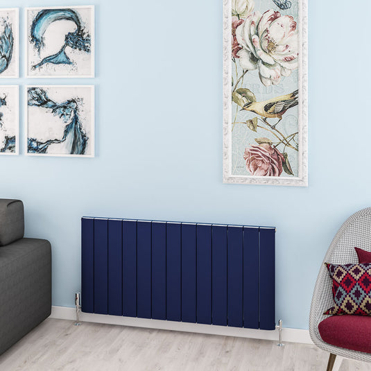 Eastbrook Withington Aluminium Radiator 600x1230mm Matt Cobalt Blue | 89.1615