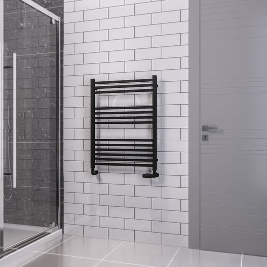 Eastbrook Tuscan Square Towel Multirail 800x600mm Matt Black | 89.1660