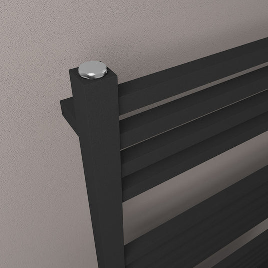 Eastbrook Tuscan Square Towel Multirail 1800x500mm Matt Black | 89.1663