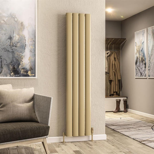Eastbrook Malmesbury Aluminium Radiator 1800x375mm Brass Effect | 89.1769