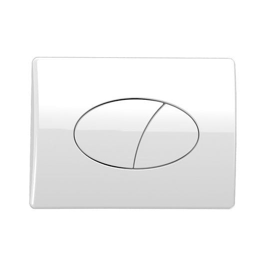 Eastbrook Round Pneumatic Push Plate Flush Plate White | 90.0008