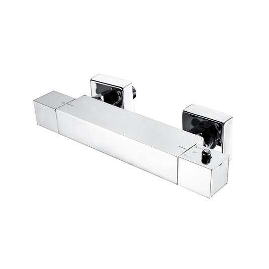 Eastbrook Square Thermostatic Bar Shower Valve Bottom Outlet Chrome | 93.0026