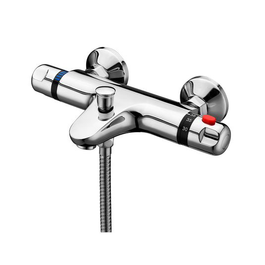 Eastbrook Biava Wall Mounted Thermostatic Bath Shower Mixer Tap Chrome | 93.0038