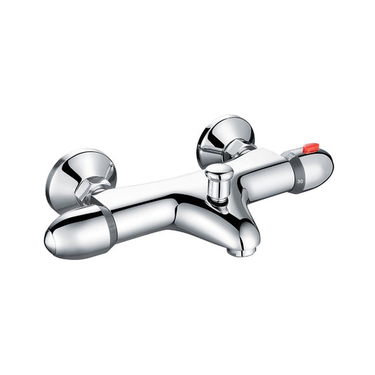 Eastbrook Cotsold Wall Mounted Thermostatic Bath Shower Mixer Tap Chrome | 93.0039