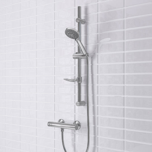 Eastbrook Contemporary Shower Riser Set with Bar Valve Chrome | 93.0116