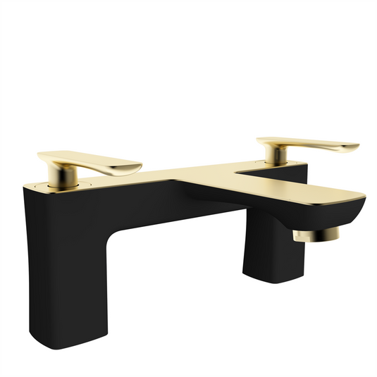 Eastbrook Helston Bath Filler Matt Smooth Black Brushed Brass | 93.1002
