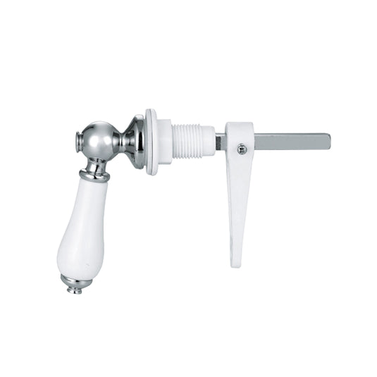 Eastbrook Ceramic Handle WC Lever Chrome Gloss White | 98.0012