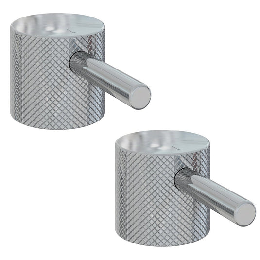Eastbrook Meriden Full Knurling Tap Handles Bath Filler Shower Mixer Pair Chrome | 98.2027