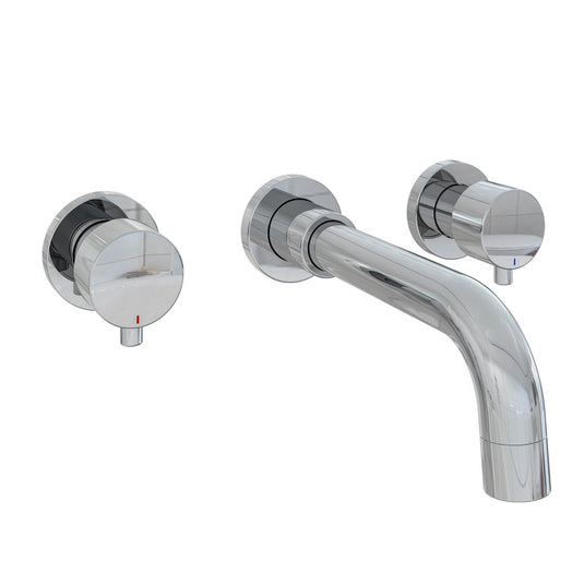 Eastbrook Meriden 3 Tap Hole Wall Mounted Bath Tap Set Chrome | 98.2044